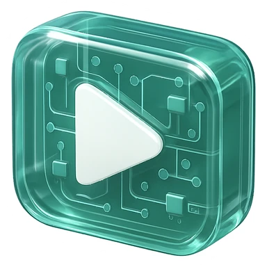 white YouTube play button inside a garden box sticker