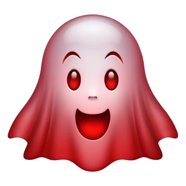 ghost emoji but its dark red sticker
