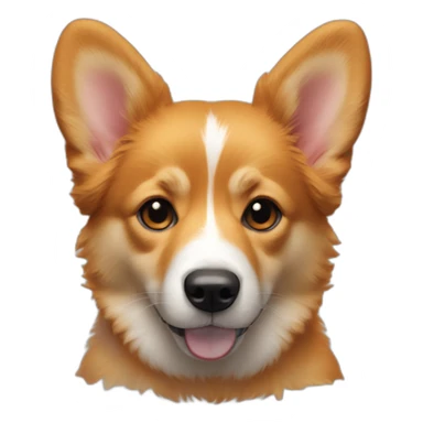 Full Orange furr and corgi East european village dog mix puppy with small leggs sticker