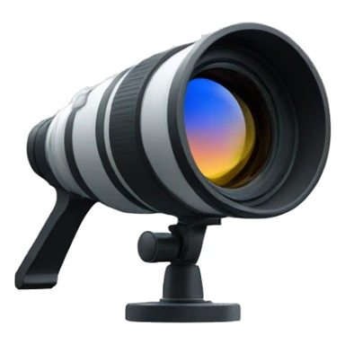 a side view of a telephoto lens sticker