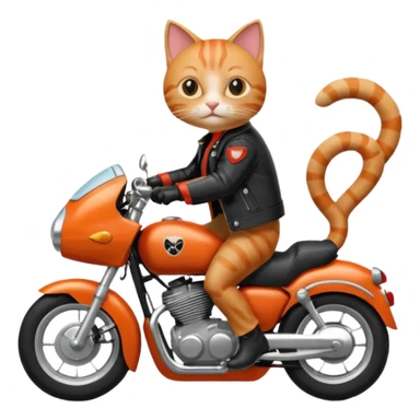 Cat on red and black motorcycle sticker