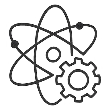 purple science and technology icon, minimal style, simple hand drawn lines, no fill sticker