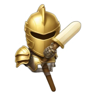 an popcicle with a light golden armour sticker