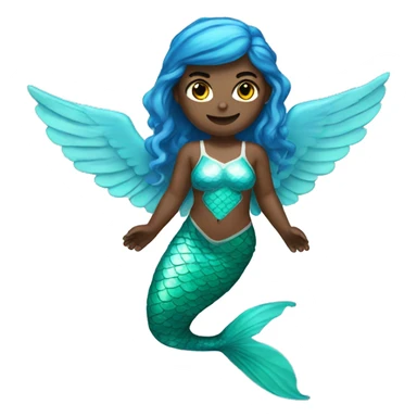 mermaid angel athlete sticker
