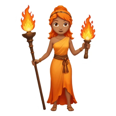 Ancient Torch Bearer woman sticker