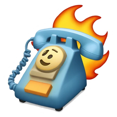 Telefono in fiamme sticker