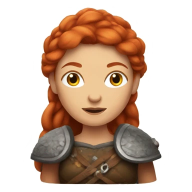Redheaded Viking woman sticker
