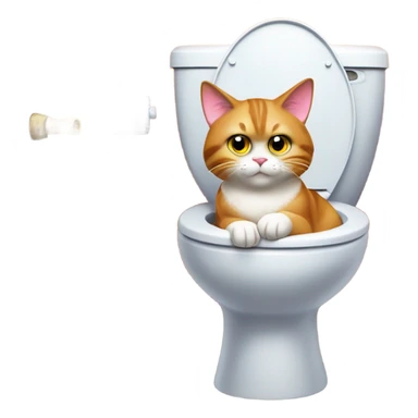Cat Skibidi toilet sticker