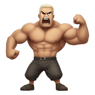 angry beserk guts, show his biceps sticker