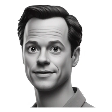 Andrew Scott as Tom Ripley black and white sticker