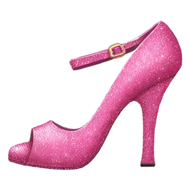 Pink glitter heel sticker