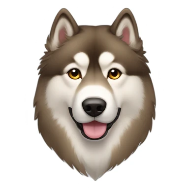 Light Brown malamute sticker