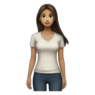 Elena Gilbert with a ribbed button-down t-shirt sticker