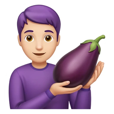 hold eggplant  sticker