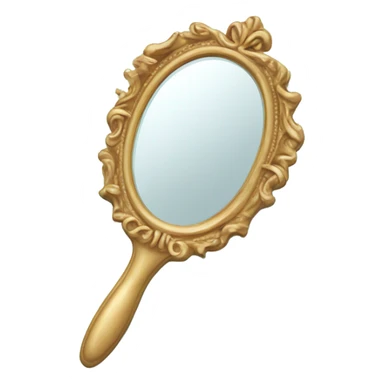 Realistic cute little mirror sticker