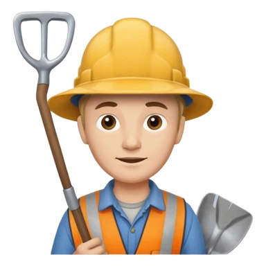 Field Digger with Shovel from Archaeology Team sticker