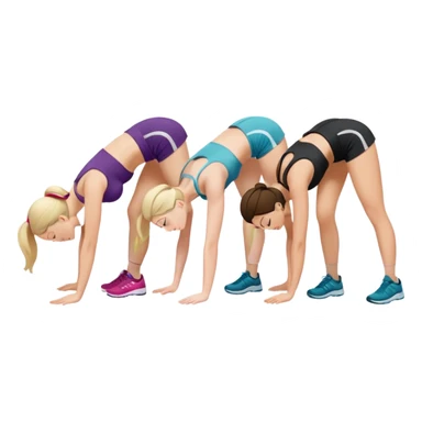 Naked women bending over sticker