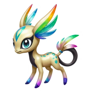 Colorful Shiny Edgy Cool Badass Painted Splashed Exotic Meloetta-Palkia-Venom-Fakémon-creature-hybrid sticker