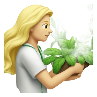 Blond plant nerd sticker