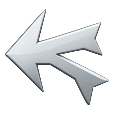 Direction arrow pointing left sticker