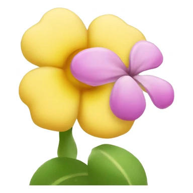nose smelling flower sticker