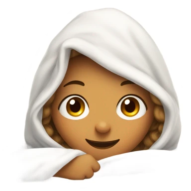 Cosy girl In bedsheets  sticker