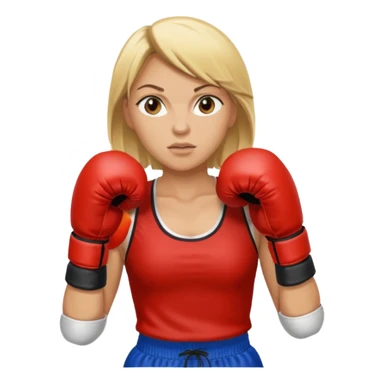 blonde famale boxer sticker