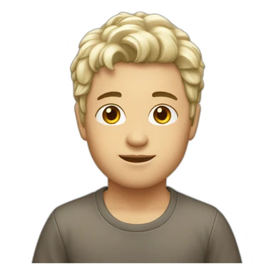 garçon blanc cheveux brun sticker