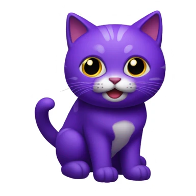 As un gato morado tenebroso es de juguete es grande muy tenebroso sticker