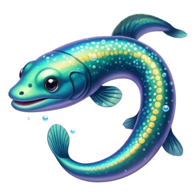 eel with bubbles sticker