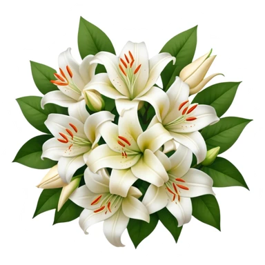 Bridal bouquet of roses and lilies  sticker