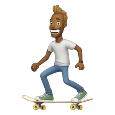 Bojack Horseman doing skateboard sticker