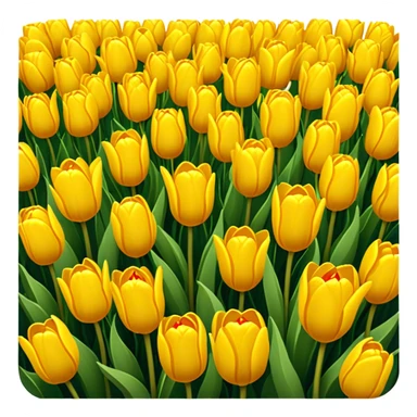 Yellowish tulips scenery  sticker