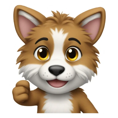 Furry boy giving thumbs up  sticker