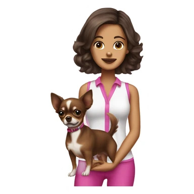 legally blonde but brunettte with chihuahua sticker