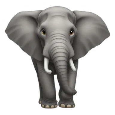 Chat sur éléphant sticker