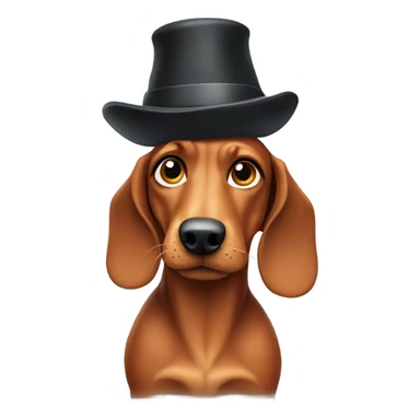 Teckel with a Little hat sticker