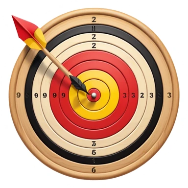 target with arrow in center sticker