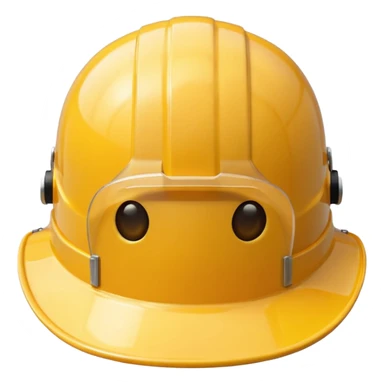 construction hat without guy, front facing transparent sticker