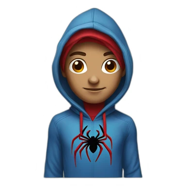 Spider-man with a hoodie sticker