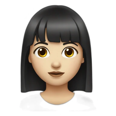 White-canada-girl-black-bangs sticker