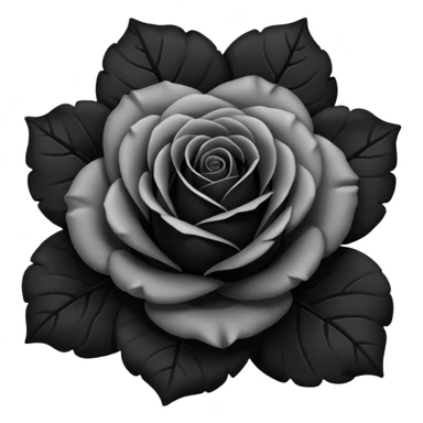 Black rose emoji sticker
