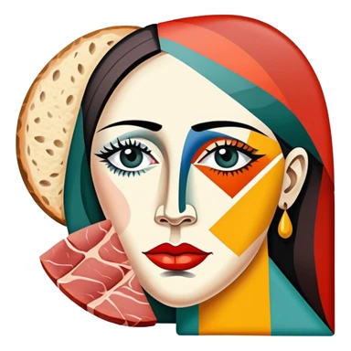 picasso abstract SPAM MEAT spain woman painting sticker