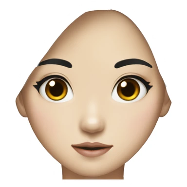 Korean Girl with Black Hair and Makeup sticker