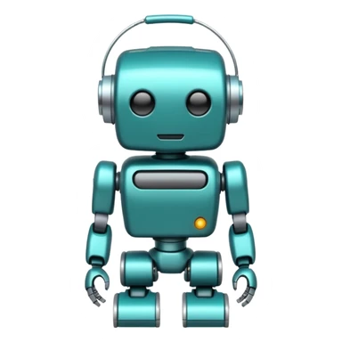 Teal robot sticker