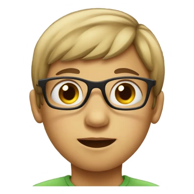 autistic kid with glasses  sticker