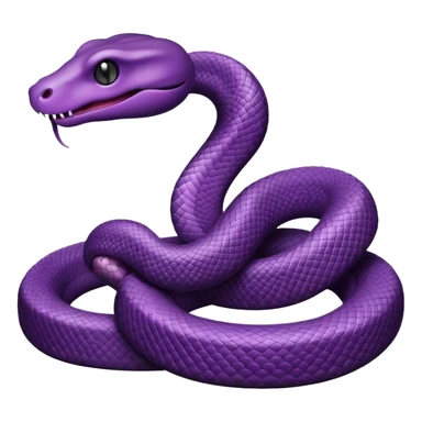 a snake emoji in a dark purple gradient sticker