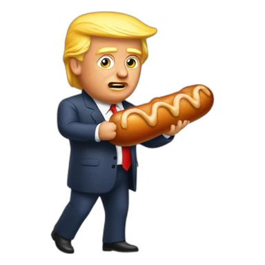 trump-holding-his-sausage sticker