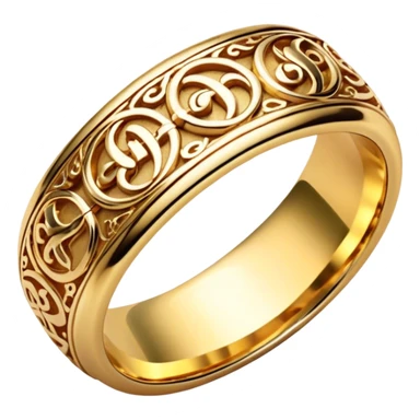  gold ring in lord of the rings style sticker