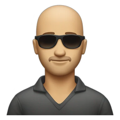 bald-guy-with-sunglasses-and-stubble-beard sticker